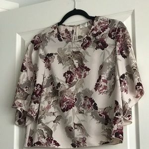 Wilfred cream silk top with flowers